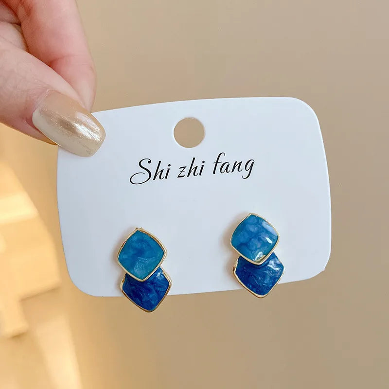 Blue and Teal Earrings