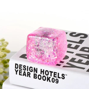 Glitter Ice Cube Squishy Toy