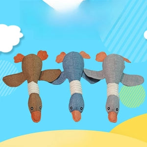 Duck with Rope Dog Chew
