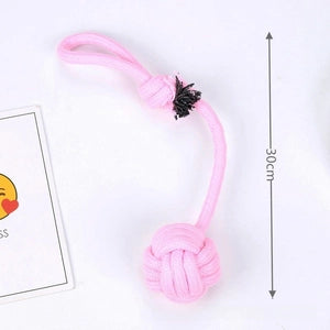 Pink Hand Pull Ball Dog Toy Dog Chew