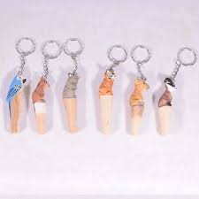 Wooden Key Chains Assorted Animals